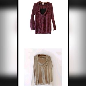 Motherhood Maternity Cowlneck Sweaters Sz small/medium Lot of 2 EUC Baby Comfy